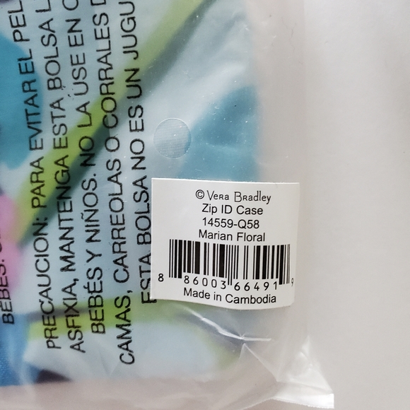 NWT Vera Bradley Marian Floral ID Case & Lanyard - Picture 7 of 7